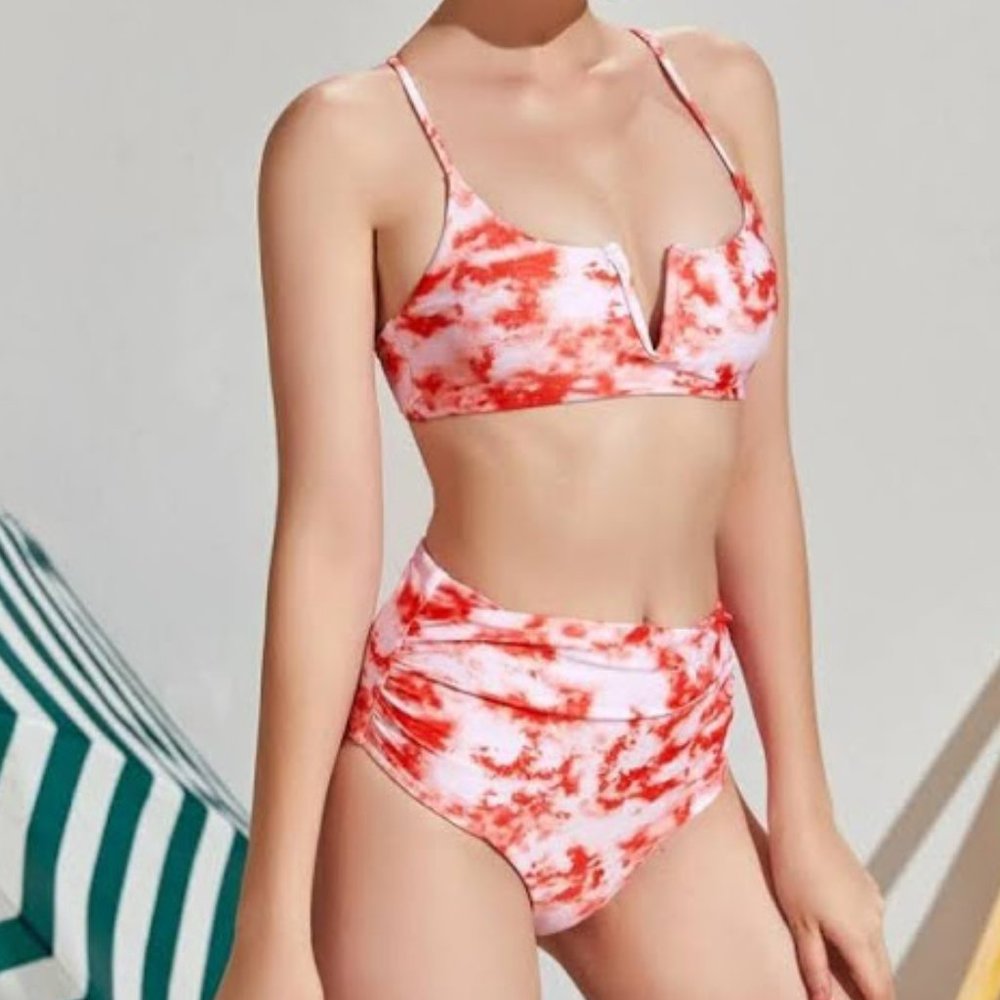 Vintage Style Pinup Bikini High Waisted Swimsuit